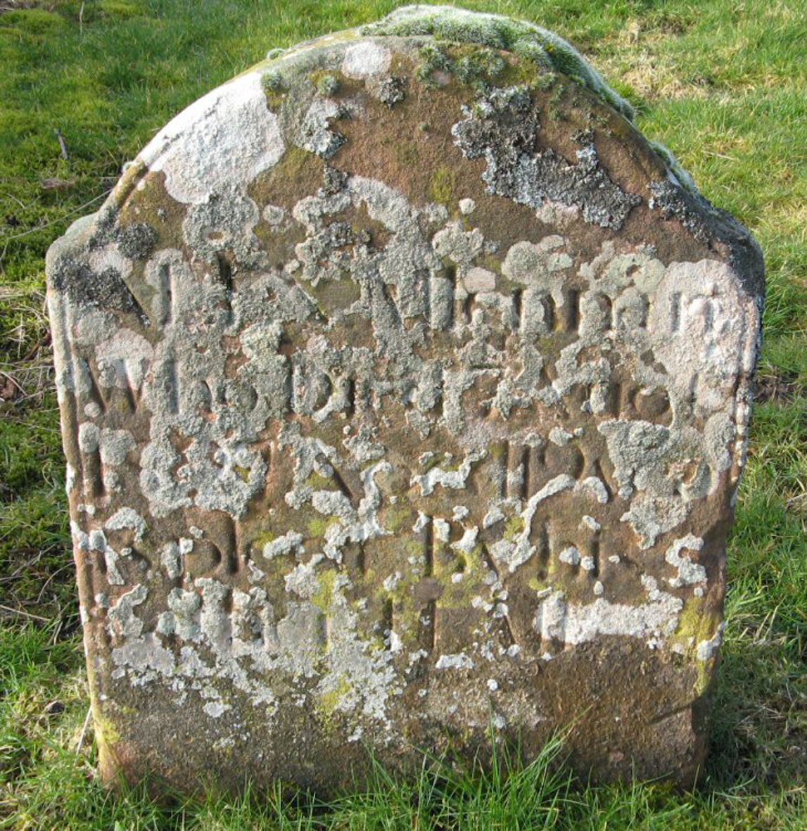 Photo of headstones/Alex McLennan died 1827 MI Cromarty Gaelic Old